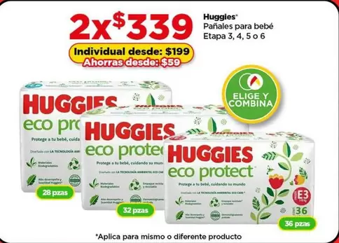 Oferta de Huggies - Pañales Para Bebé en Bodega Aurrera