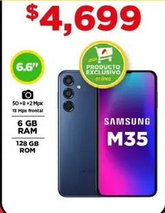 Oferta de GB - Samsung M35 por $4699 en Bodega Aurrera