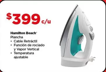 Oferta de Hamilton Beach - Plancha por $399 en Bodega Aurrera