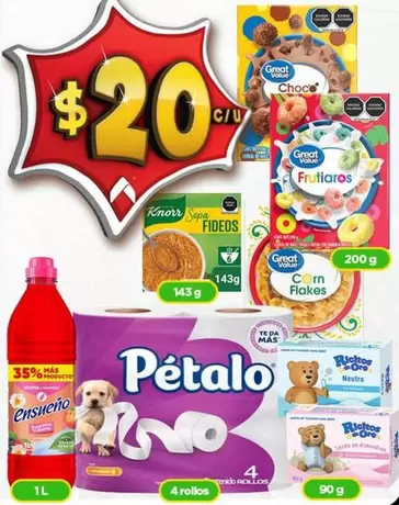 Oferta de Great Value - Estanco - Petalo por $20 en Bodega Aurrera