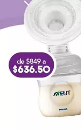 Oferta de Avent - Extractor Manual De Leche  1 Pieza por $636.5 en Farmacia San Pablo