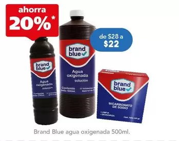 Oferta de Brand Blue - Agua Oxigenada por $22 en Farmacia San Pablo