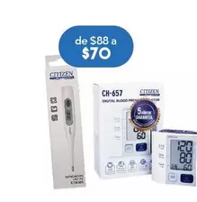 Oferta de Citizen - Termómetro Digital CTA303 por $70 en Farmacia San Pablo