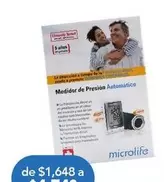 Oferta de Microlife -  Medidor De Presión Automático  por $1318 en Farmacia San Pablo