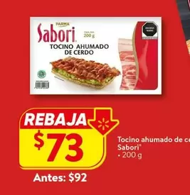 Oferta de Sabori - Tocino Ahumado De Ce por $73 en Walmart