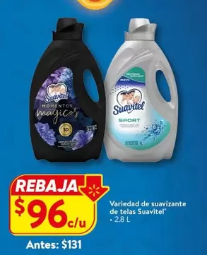 Oferta de Suavitel - Suavizante De Tela por $96 en Walmart