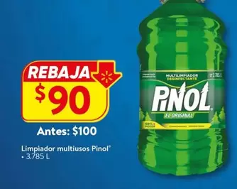 Oferta de Limpiador Multiusos Pinol por $90 en Walmart