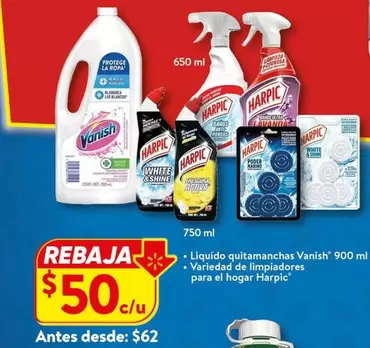 Oferta de Vanish - Quitamanchas por $50 en Walmart