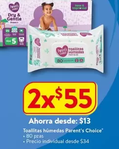 Oferta de Toallitas Húmedas Parent's Choice en Walmart