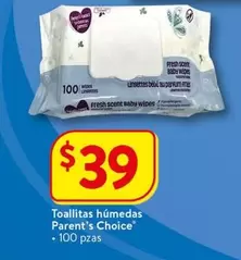 Oferta de Fresh - Toallitas Húmedas Parent's Choice por $39 en Walmart