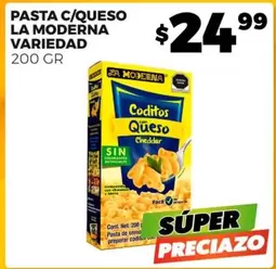 Oferta de Pasta C/Queso por $24.99 en Merco