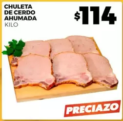 Oferta de Chuleta De Cerdo Ahumada por $92.5 en Merco