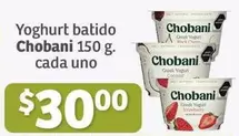 Oferta de Chobani - Yoghurt Batido por $30 en Soriana Híper