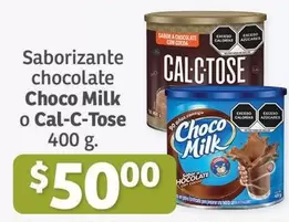 Oferta de Cal C Tose - Saborizante - Choco Milk O Cal-c-tose por $50 en Soriana Híper