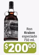 Oferta de Kraken - Ron Especiado por $200 en Soriana Híper