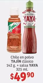 Oferta de Salsa - Yaya - Chile En Polvo Tajín Clasico + por $49.9 en Soriana Híper