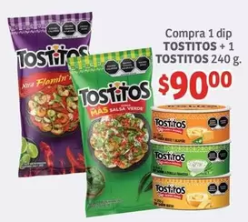 Oferta de Tostitos - Compra 1 Dip + 1 por $90 en Soriana Híper