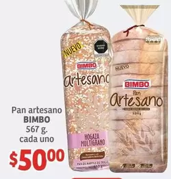 Oferta de Bimbo - Pan Artesano por $50 en Soriana Híper