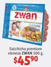 Oferta de Zwan - Salchicha Premium Vienesa por $45.9 en Soriana Híper