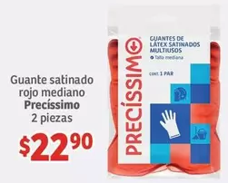 Oferta de Preciseimo - Guante Satinado Rojo Mediano por $22.9 en Soriana Híper