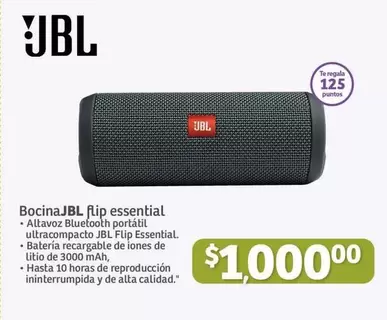 Oferta de JBL - bocinajbl Rip essential por $1000 en Soriana Híper