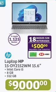 Oferta de 8 - HP - Laptop 15-DY2152WM 15.6" Intel Core I5 por $9000 en Soriana Híper