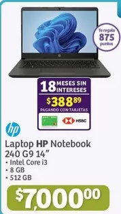 Oferta de 8 - HP - Laptop Notebook 240 G9 14" por $7000 en Soriana Híper