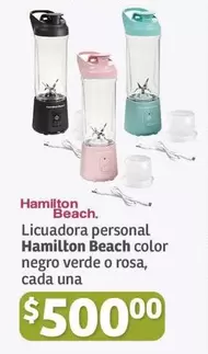 Oferta de Hamilton Beach - . Licuadora Personal  Color por $500 en Soriana Híper