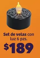 Oferta de Luz - Set De Velas Con  6 Pzs por $189 en Soriana Híper