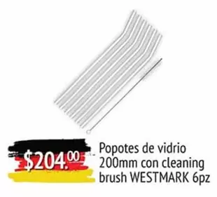 Oferta de Westmark - Popotes De Vidrio 200mm Con Cleaning Brush por $204 en Fresko