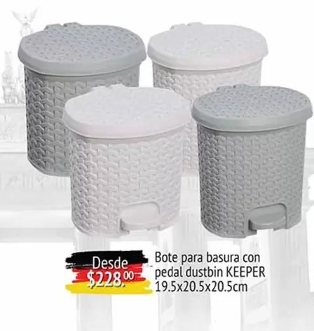 Oferta de Keeper - Bote Para Basura Con Pedal Dustbin por $228 en Fresko