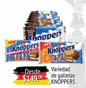 Oferta de Knoppers - Variedad De Galletas por $149 en Fresko