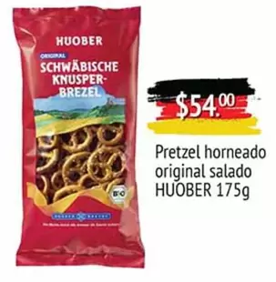 Oferta de Huober - Pretzel Horneado Original Salado por $54 en Fresko