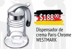 Oferta de Westmark - Dispensador De Crema Paris-Chrome por $188 en Fresko