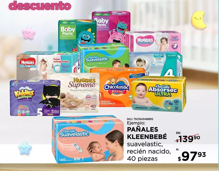 Oferta de KleenBebé - Pañales por $97.93 en Woolworth