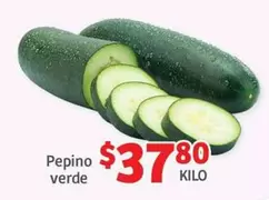 Oferta de Pepino Verde por $37.8 en Soriana Híper