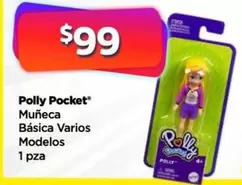 Oferta de Polly Pocket -  Muñeca Básica Varios Modelos 1 Pza por $99 en Bodega Aurrera