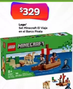 Oferta de 8 - Lego - Set Minecraft El Viaje En El Barco Pirata por $329 en Bodega Aurrera