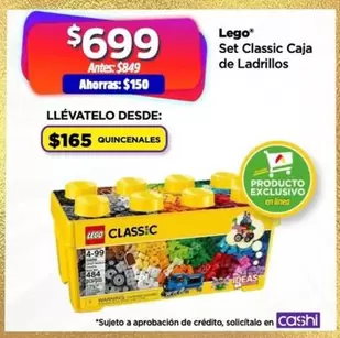 Oferta de LEGO - Set Classic Caja De Ladrillos por $699 en Bodega Aurrera