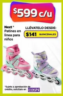 Oferta de NEXT - Next - Patines En Linea Para Niños por $599 en Bodega Aurrera