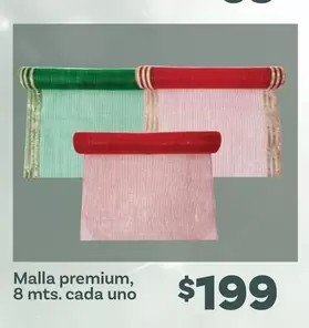 Oferta de Premium - Malla , 8 Mts. Cada Uno por $199 en Soriana Híper