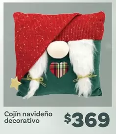 Oferta de Cojín Navideño Decorativo por $369 en Soriana Híper