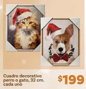 Oferta de Cuadro Decorativo Perro O Gato por $199 en Soriana Híper