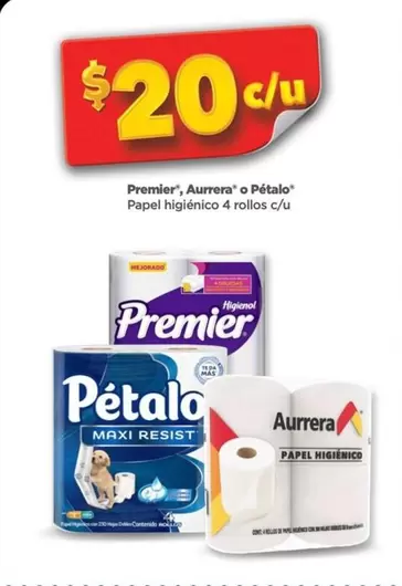 Oferta de Premier - , Aurrea O Petalo por $20 en Bodega Aurrera