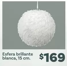 Oferta de Esfera Brillante Blanca por $169 en Soriana Súper