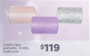 Oferta de Liston Tipo Pañuelo, Cada Uno por $119 en Soriana Súper