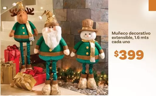 Oferta de Muñeco Decorativo Extensible por $399 en Soriana Súper