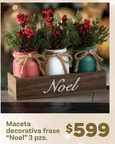 Oferta de Noel - Maceta Decorativa Frase por $599 en Soriana Súper