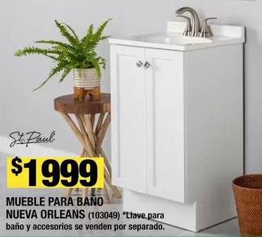 Oferta de St. Paul - Mueble Para Baño Nueva Orleans por $1999 en The Home Depot