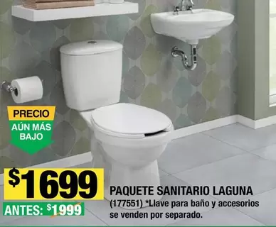 Oferta de Paquete Sanitario Laguna por $1699 en The Home Depot